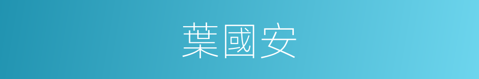 葉國安的同義詞