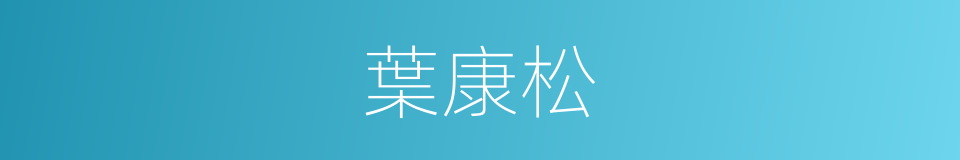 葉康松的同義詞