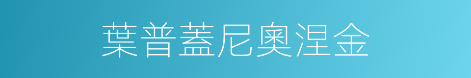 葉普蓋尼奧涅金的同義詞