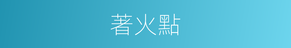 著火點的意思