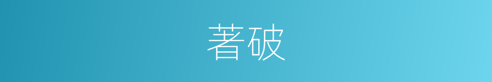 著破的同義詞