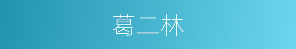 葛二林的同义词