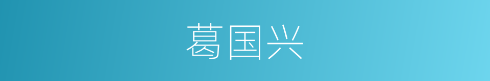 葛国兴的同义词