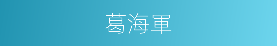 葛海軍的同義詞