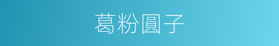 葛粉圓子的同義詞