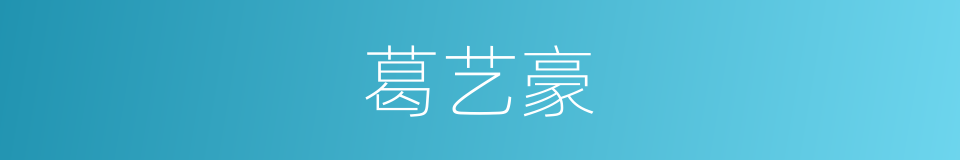 葛艺豪的同义词