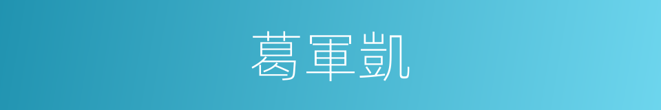 葛軍凱的同義詞