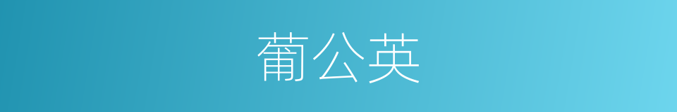 葡公英的同义词