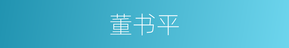 董书平的同义词