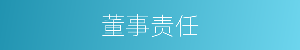 董事责任的同义词