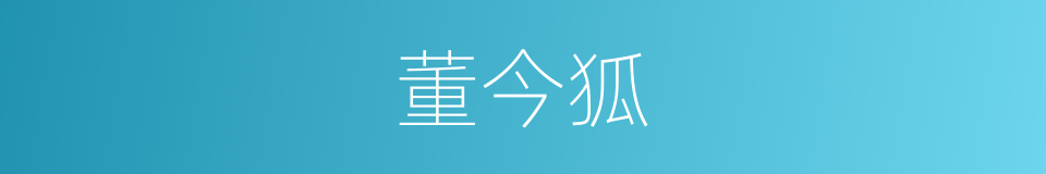 董今狐的同义词