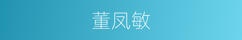 董凤敏的同义词