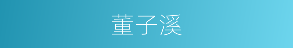 董子溪的同义词