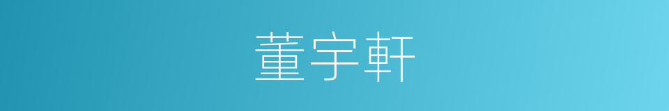 董宇軒的同義詞