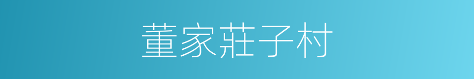 董家莊子村的同義詞