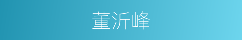 董沂峰的同义词