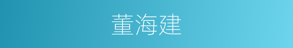 董海建的同义词
