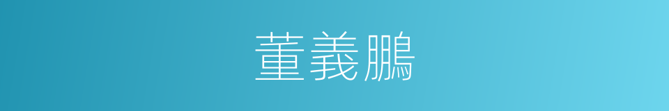 董義鵬的同義詞