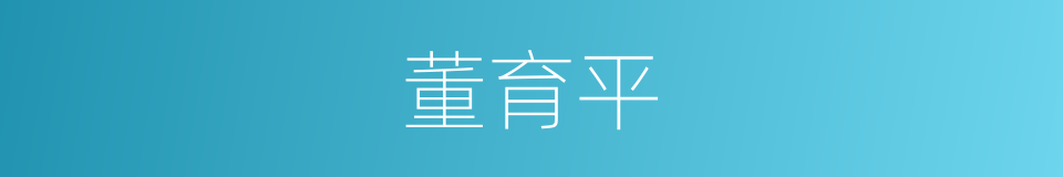 董育平的同义词