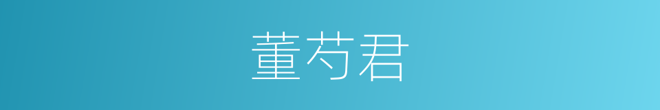 董芍君的同义词