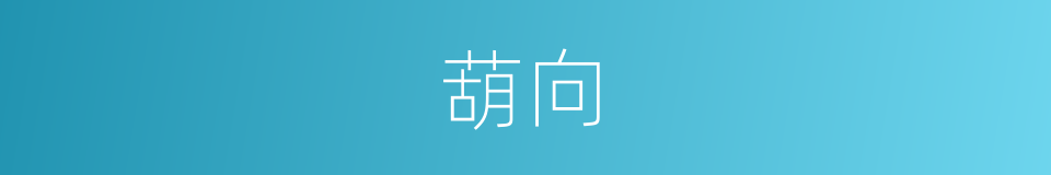 葫向的同义词