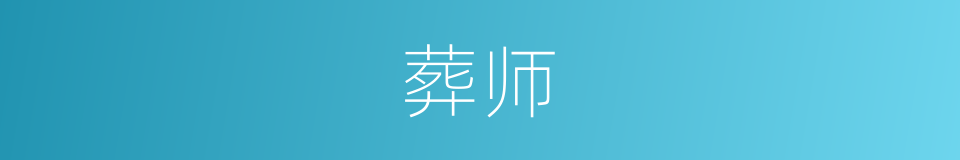 葬师的意思