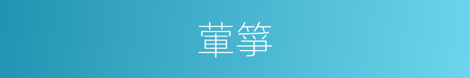 葷箏的意思