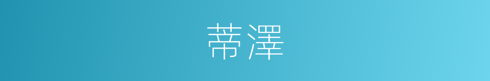 蒂澤的同義詞