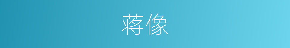 蒋像的同义词