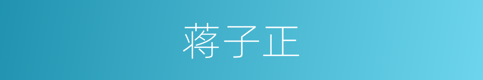 蒋子正的同义词