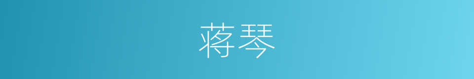 蒋琴的同义词