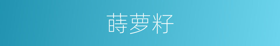 蒔萝籽的同義詞
