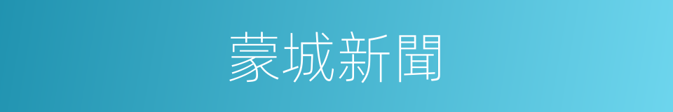 蒙城新聞的同義詞