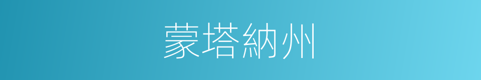 蒙塔納州的同義詞