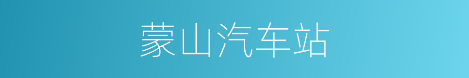 蒙山汽车站的同义词