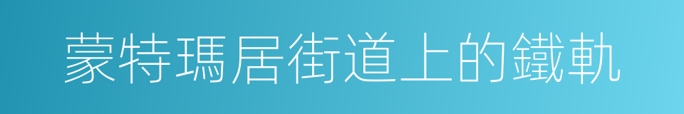 蒙特瑪居街道上的鐵軌的同義詞