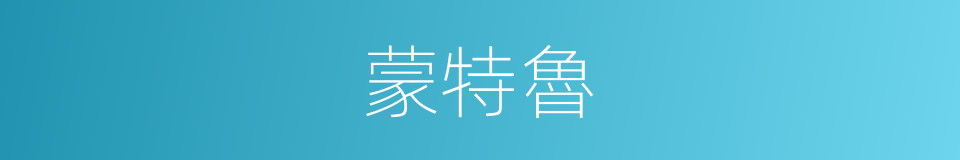 蒙特魯的同義詞