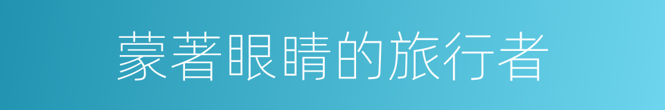 蒙著眼睛的旅行者的同義詞