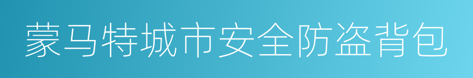 蒙马特城市安全防盗背包的同义词