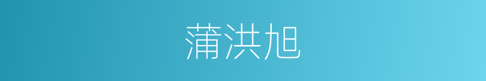 蒲洪旭的同义词