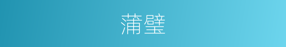 蒲璧的意思