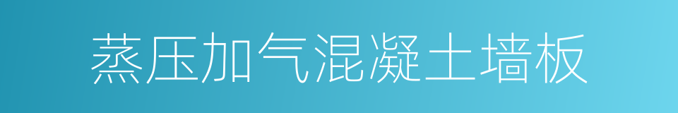 蒸压加气混凝土墙板的同义词