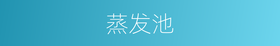 蒸发池的同义词