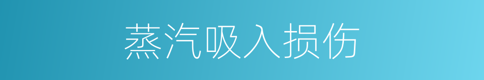 蒸汽吸入损伤的同义词