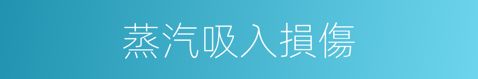 蒸汽吸入損傷的同義詞