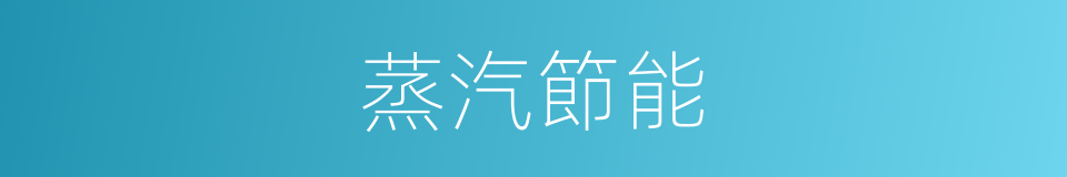 蒸汽節能的同義詞