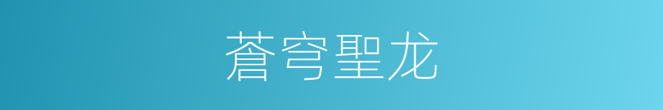 蒼穹聖龙的同義詞