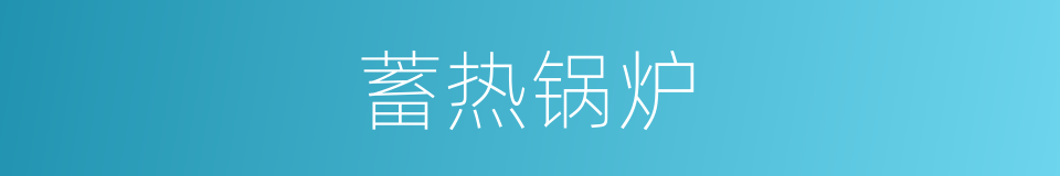 蓄热锅炉的同义词