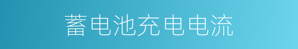 蓄电池充电电流的同义词