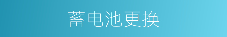 蓄电池更换的同义词